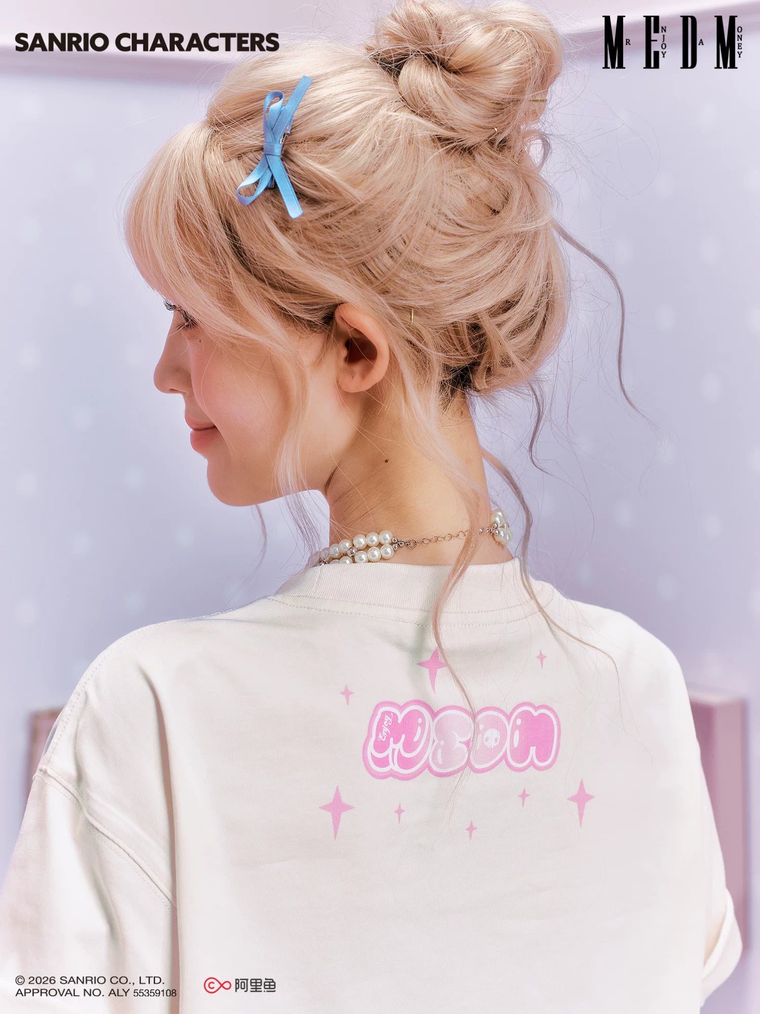 MEDM Cute Print Casual Round Neck Tee