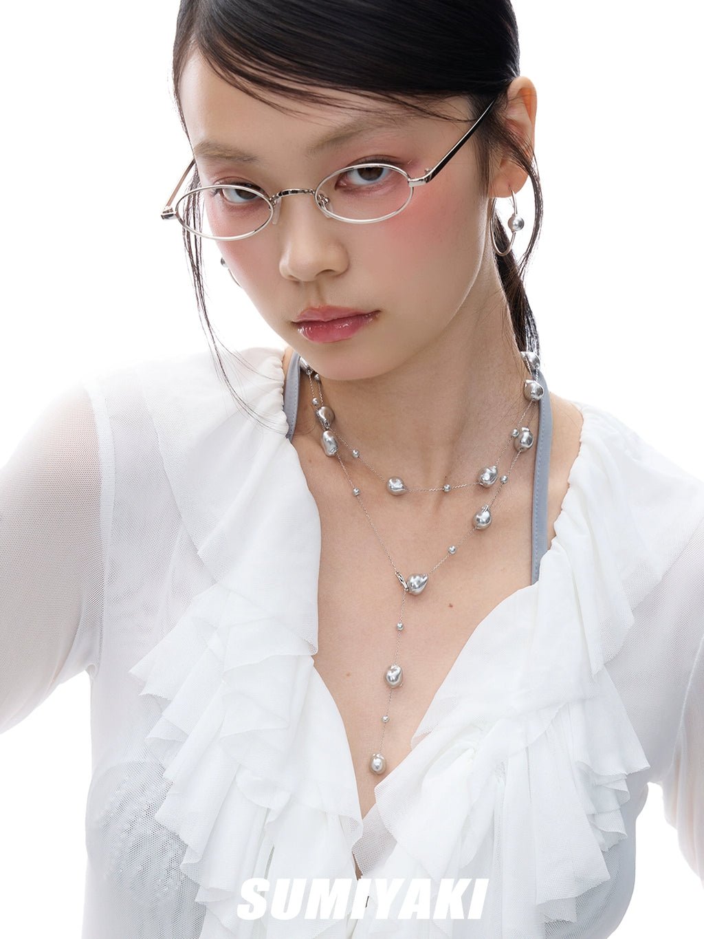 SUMIYAKI Pearl Clavicle Y Necklace