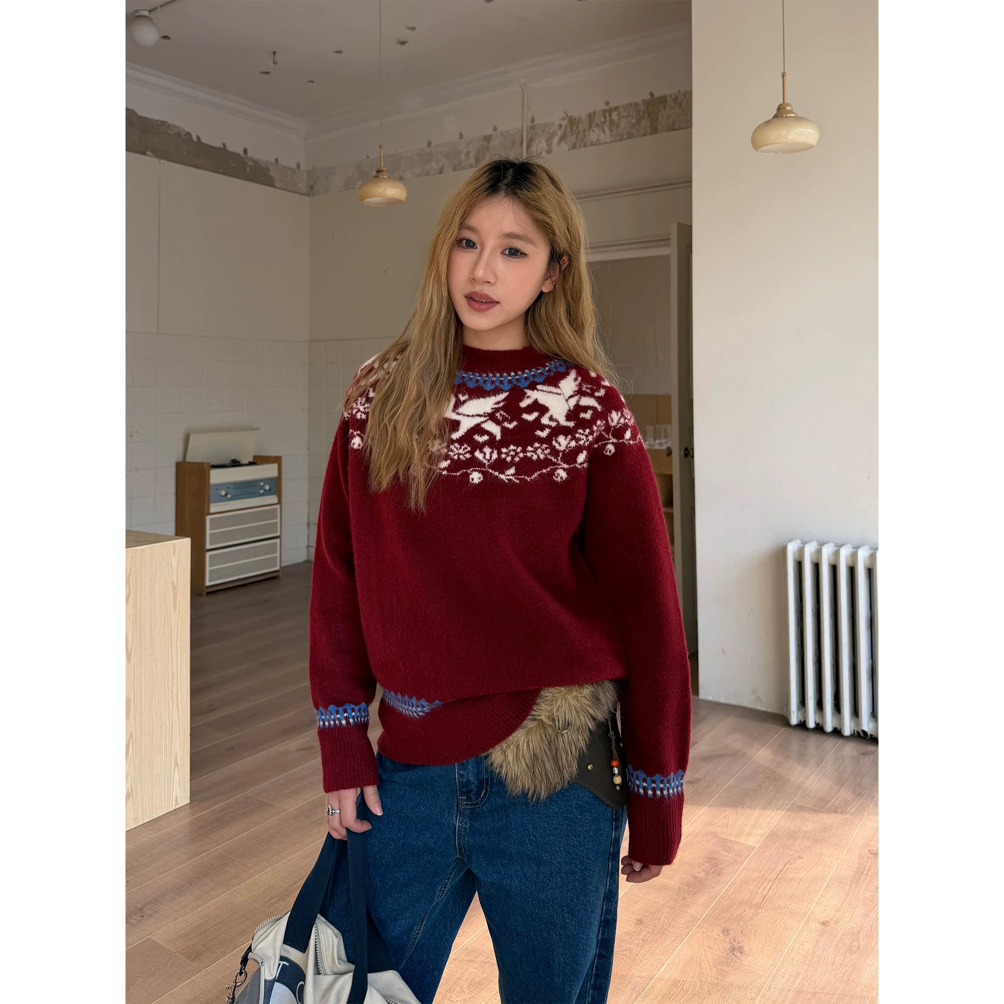 CCYE Lazy Casual Pullover Knitted Sweater