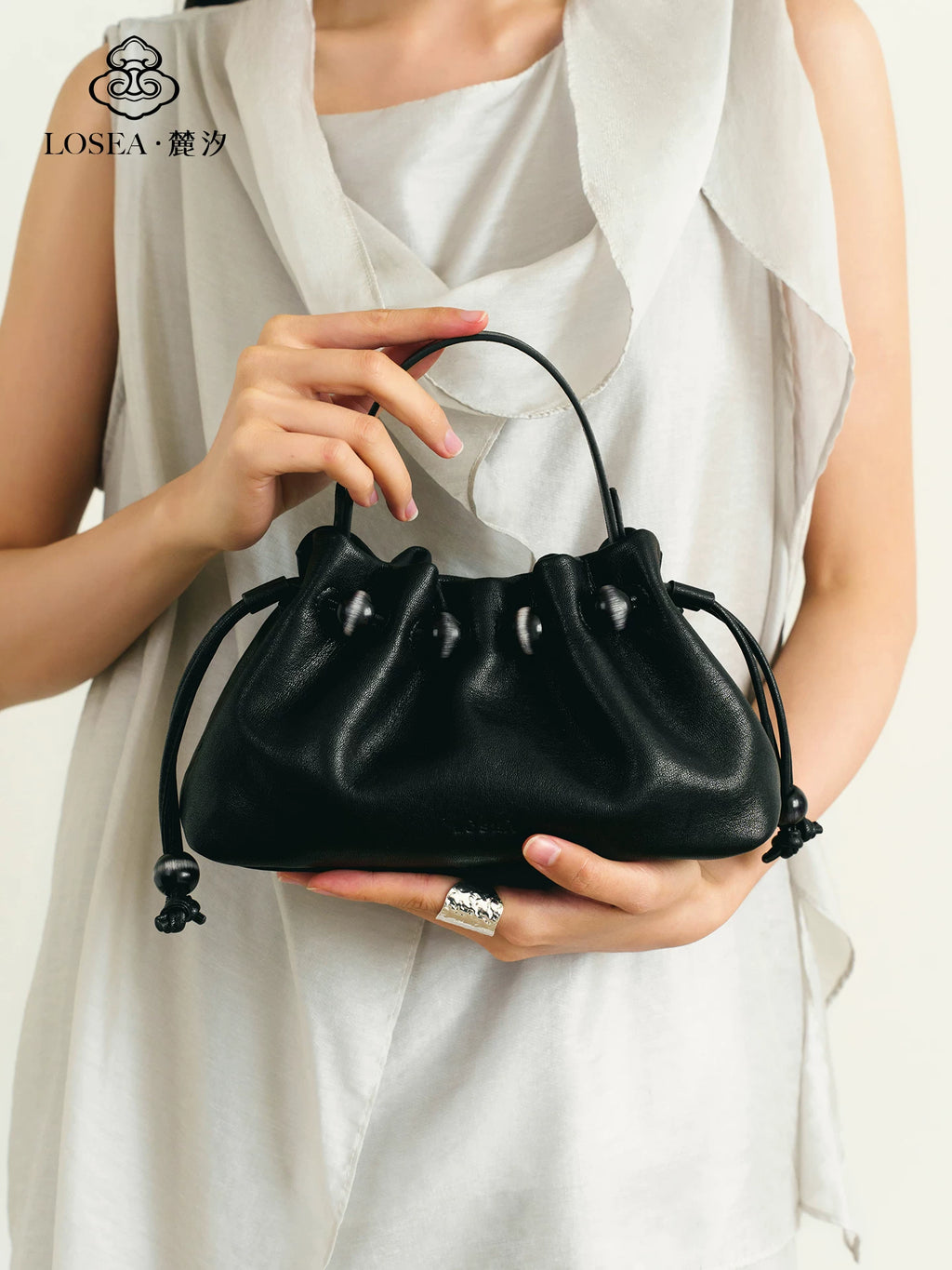 LOSEA Cowhide Strap Shoulder Messenger Bag