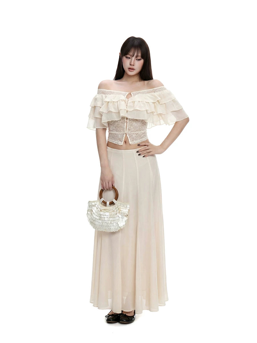 WITHMIN Low Waist and Thin Casual Versatile Straight Skirt