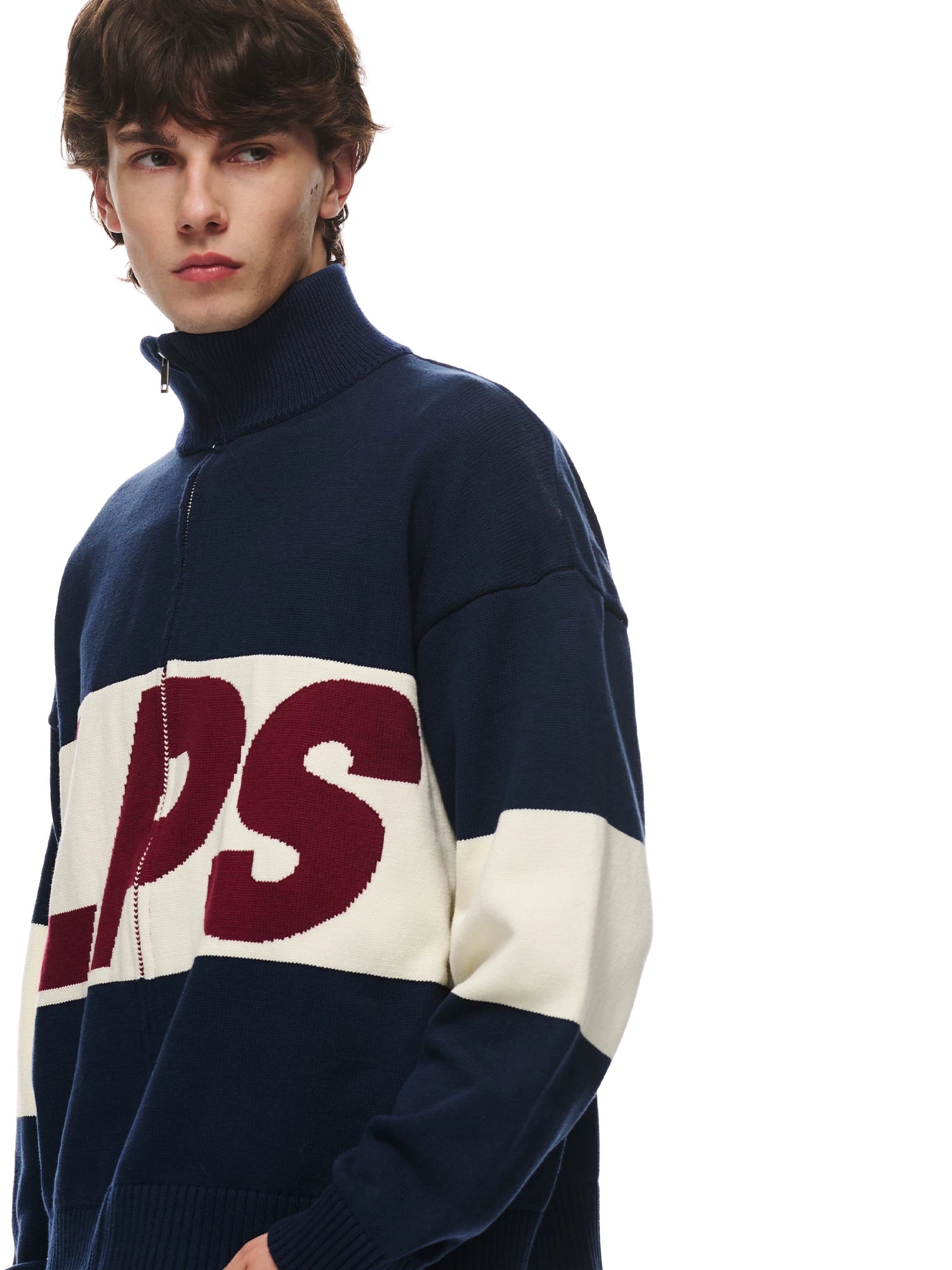 Loopsoon Color Matching Large Print Versatile Casual Sweater