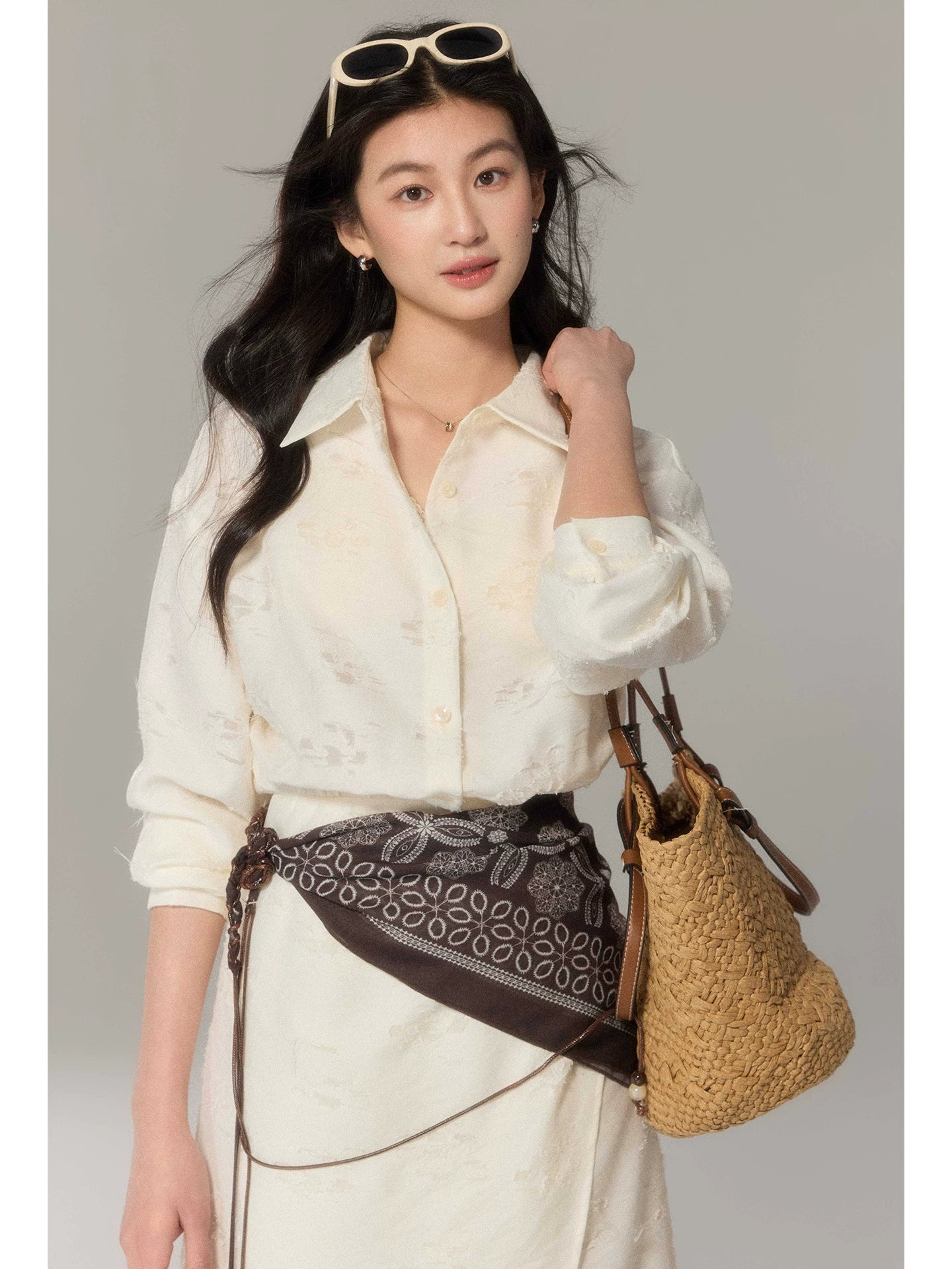 TYANG Textured Commuter Shirt Dress