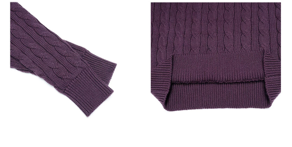 Audwyn Crew Neck Twist Sweater Slim-Fit Knitted Sweater