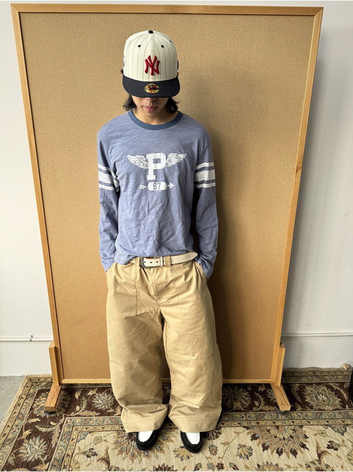 InsGale Vintage Knock Collar Digital Jersey Long Sleeve