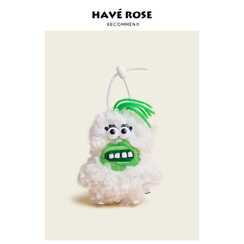 HAVEROSE Missing Teeth Plush Decorative Pendant