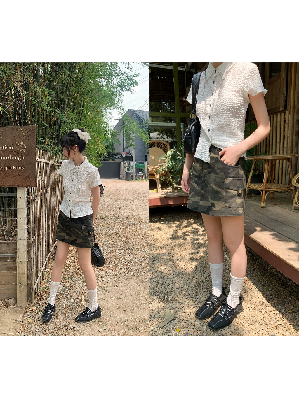 KANO Retro Old Camouflage Tooling Skirt