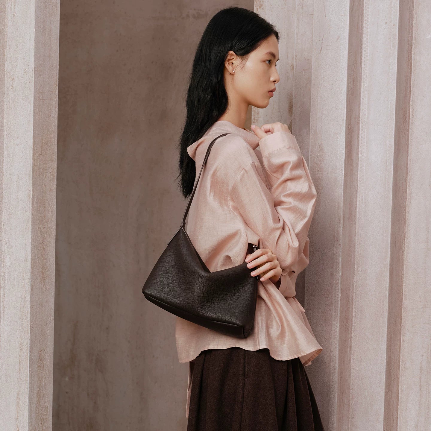 AVALEA Vintage Leather Shoulder Underarm Bag