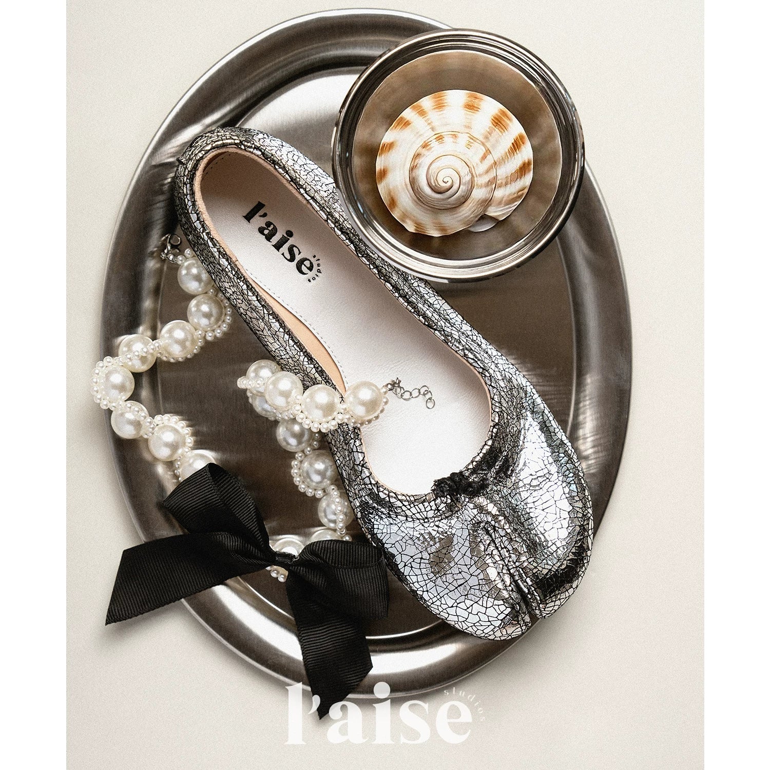 L'aise Flat-bottomed Light-mouth Split-toe Shoes