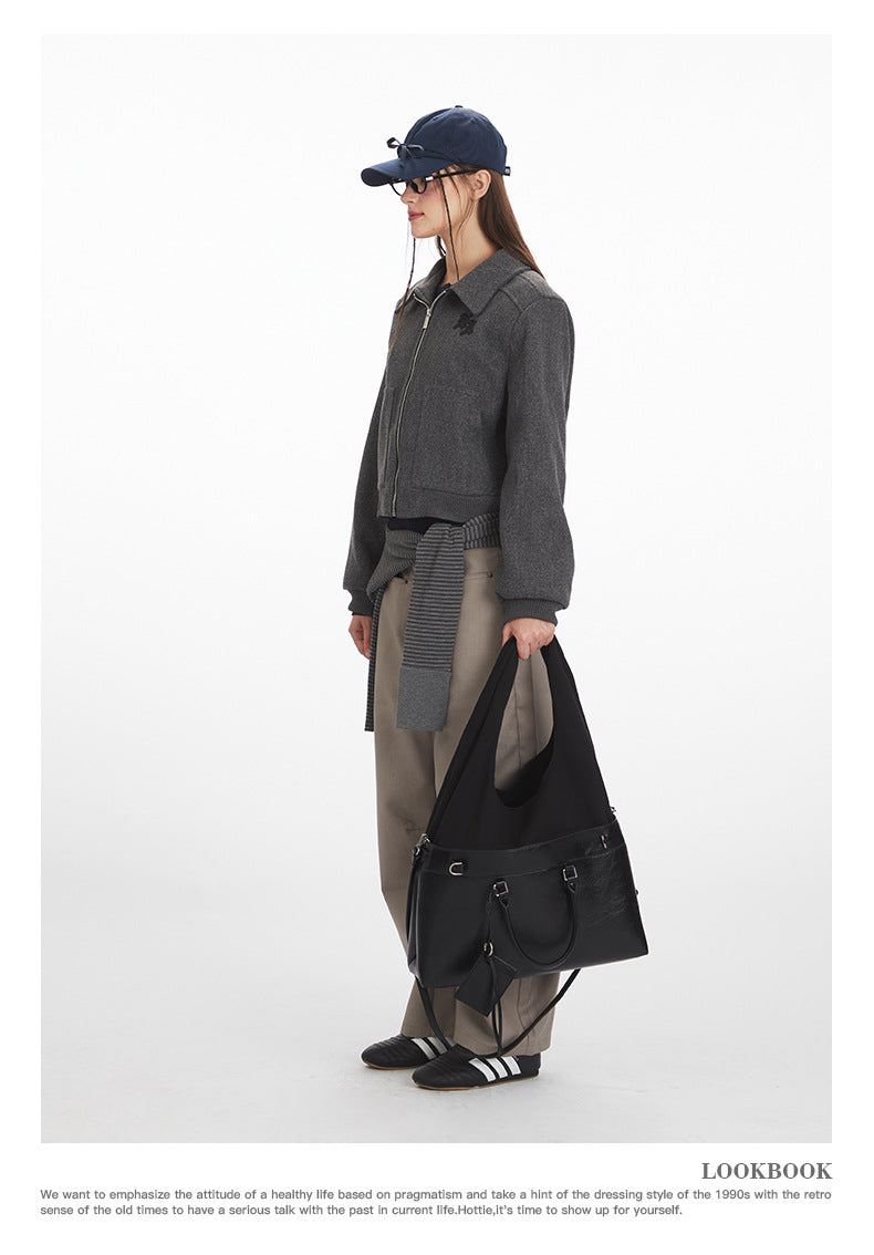 Nariele Vintage Short Versatile Slim Shoulder Jacket