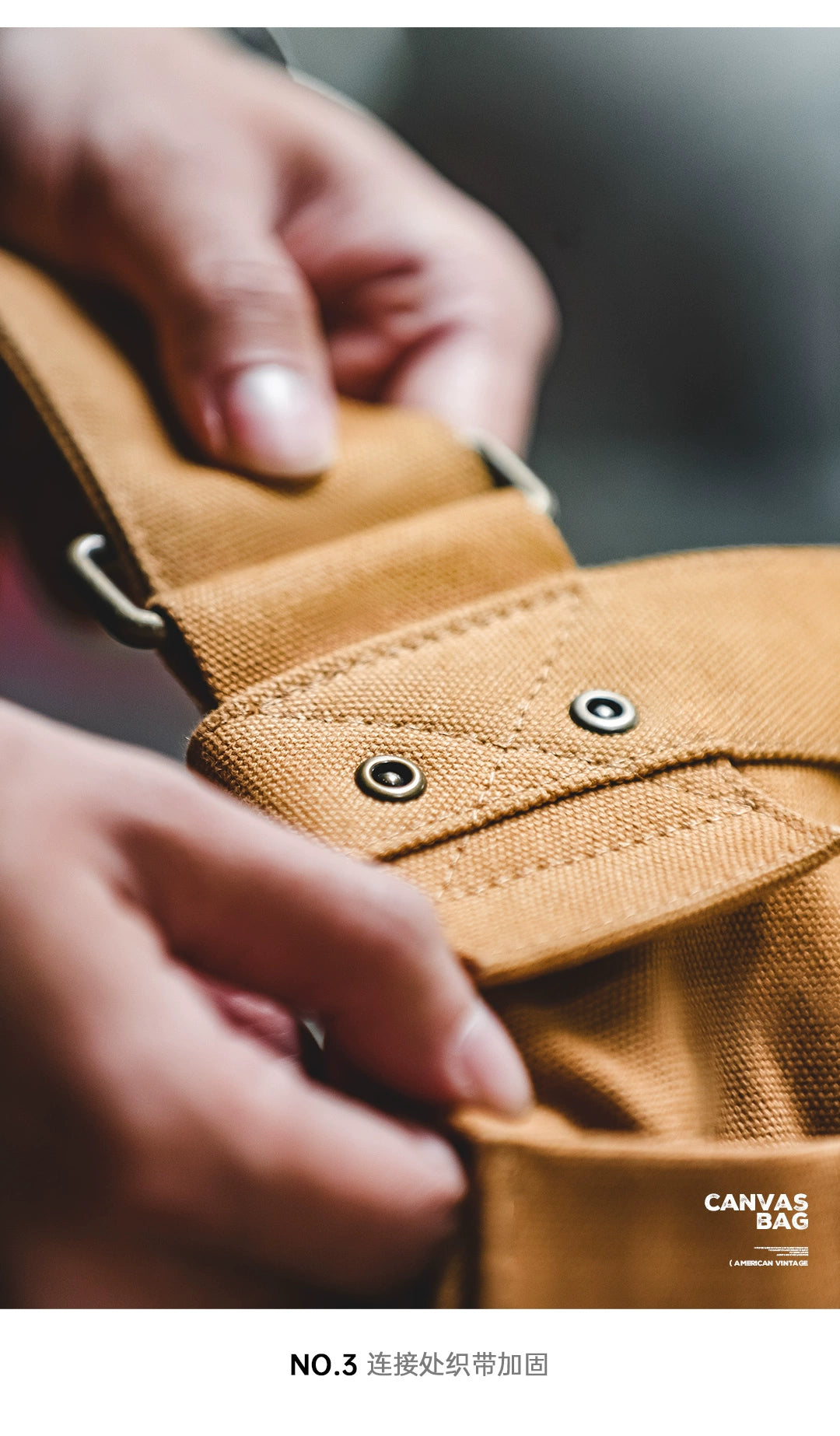 Madden Vintage Large Capacity Crossbody Letter Canvas Bag