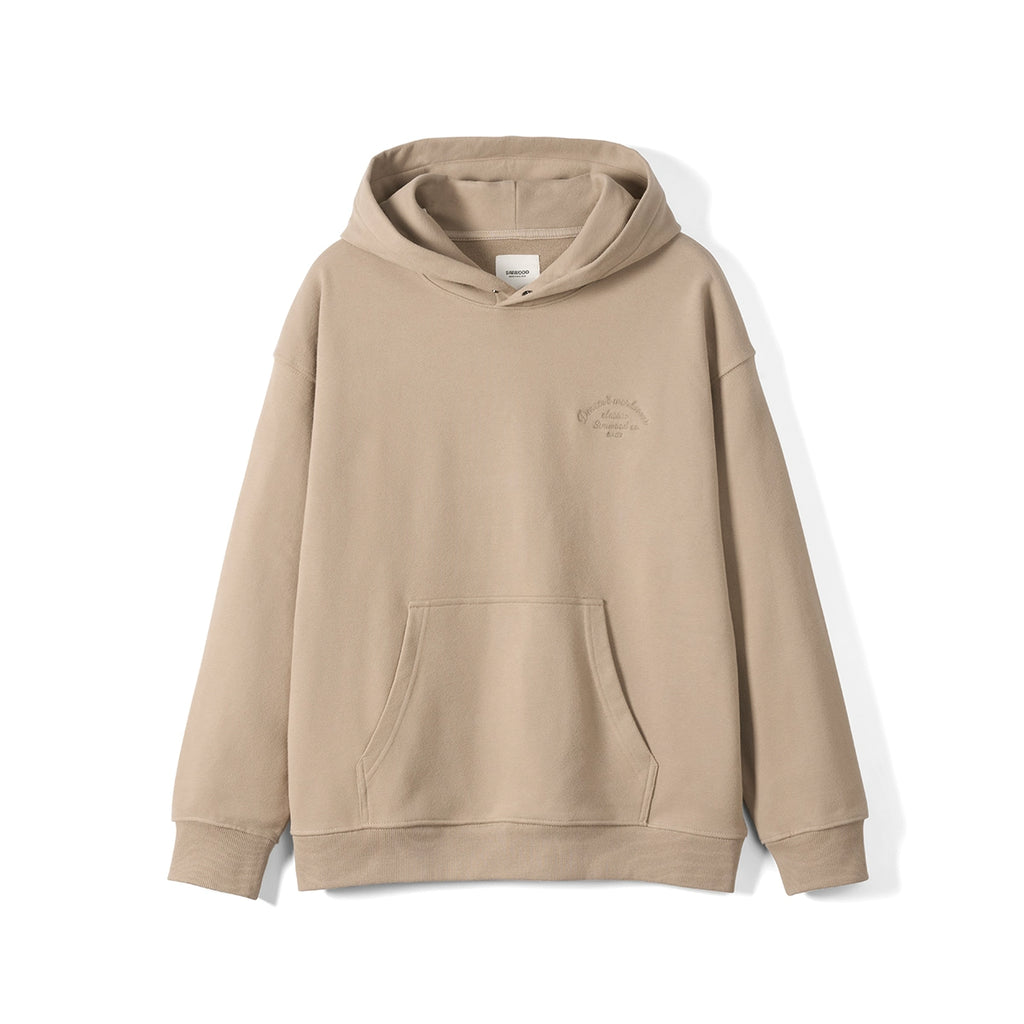 SIMWOOD Alphabet Embroidered Casual Hooded Sweater