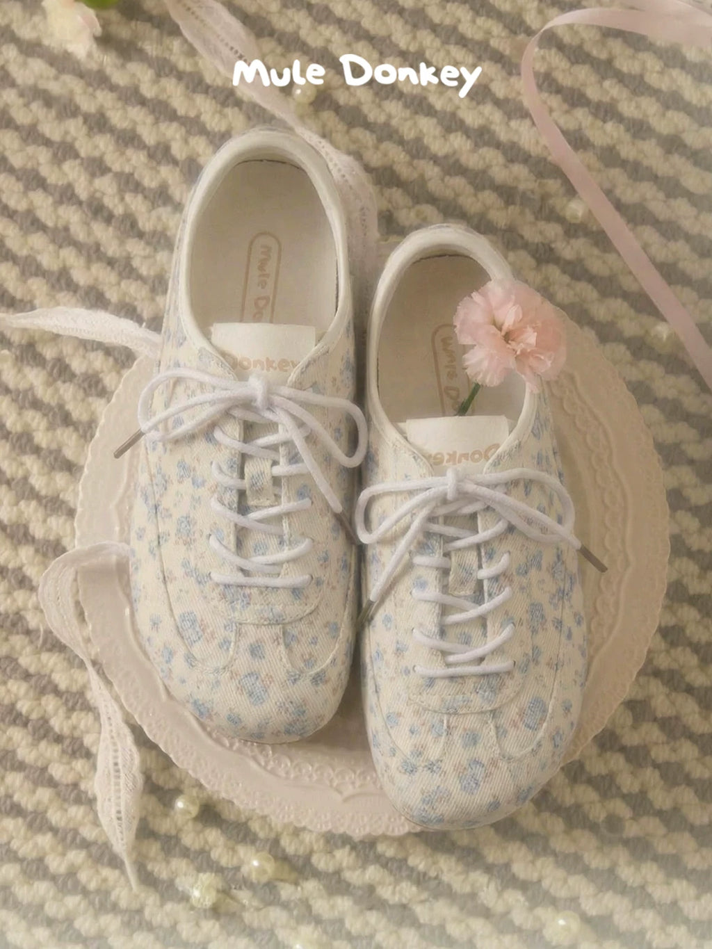 Mule Donkey Floral Ballet Shoes