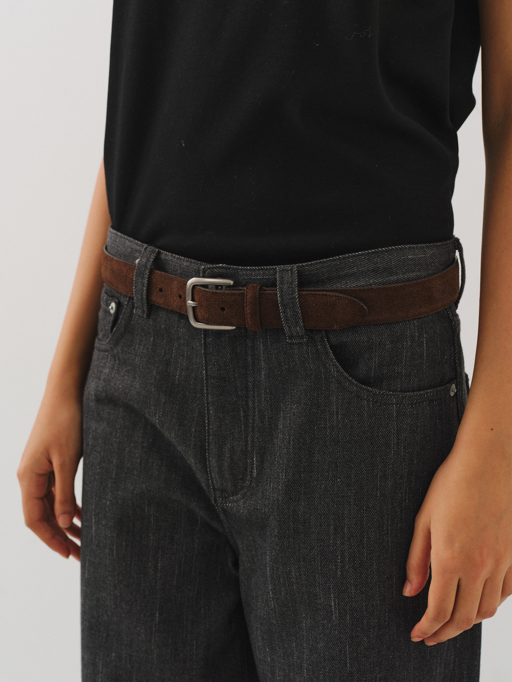 VLABMADE Simple Old Money Matte Suede Belt