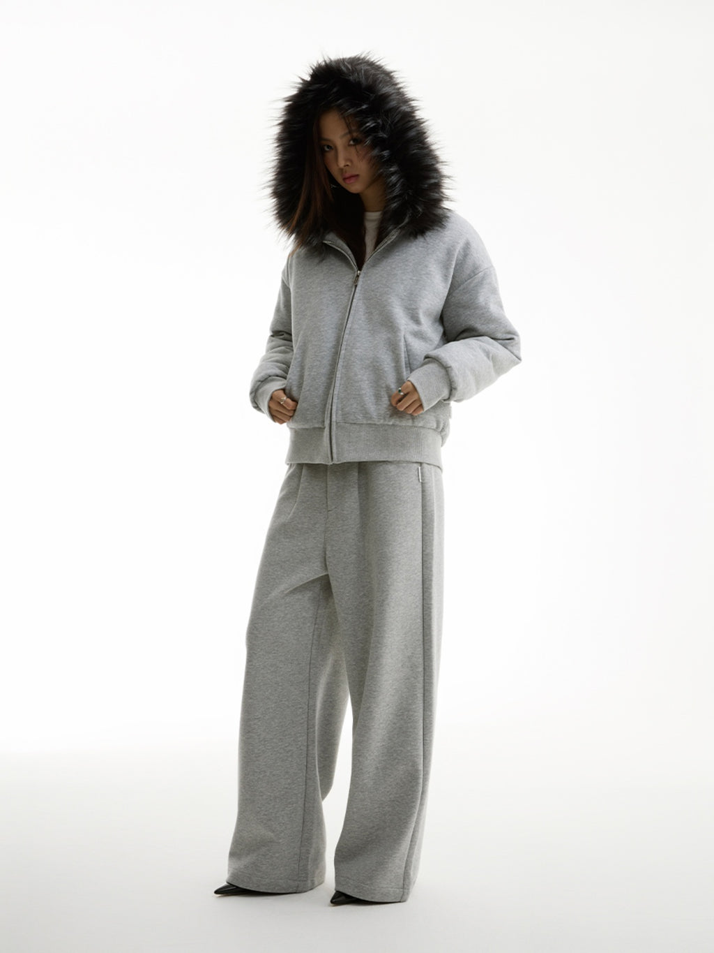 FUNKYFUN Plush Cotton Thickened Cotton Jacket