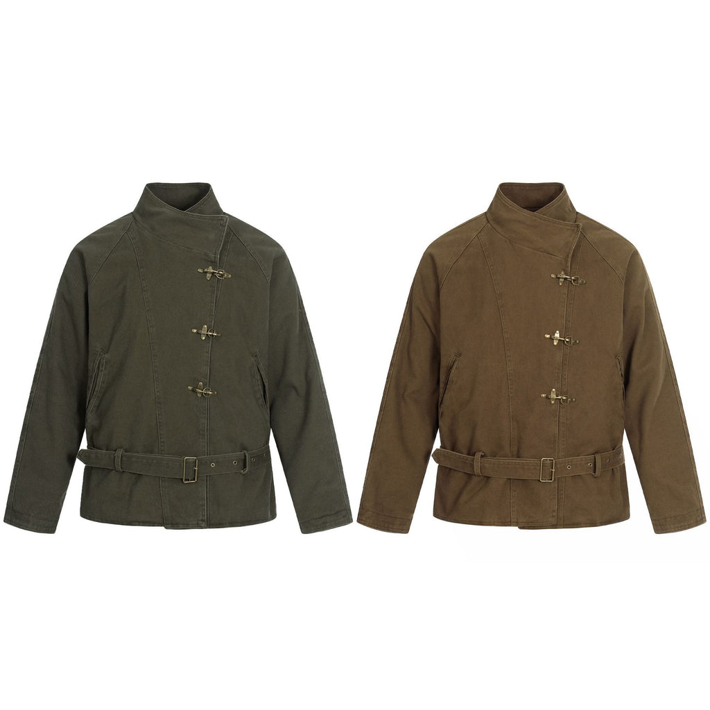 11KN buckle strap retro coat