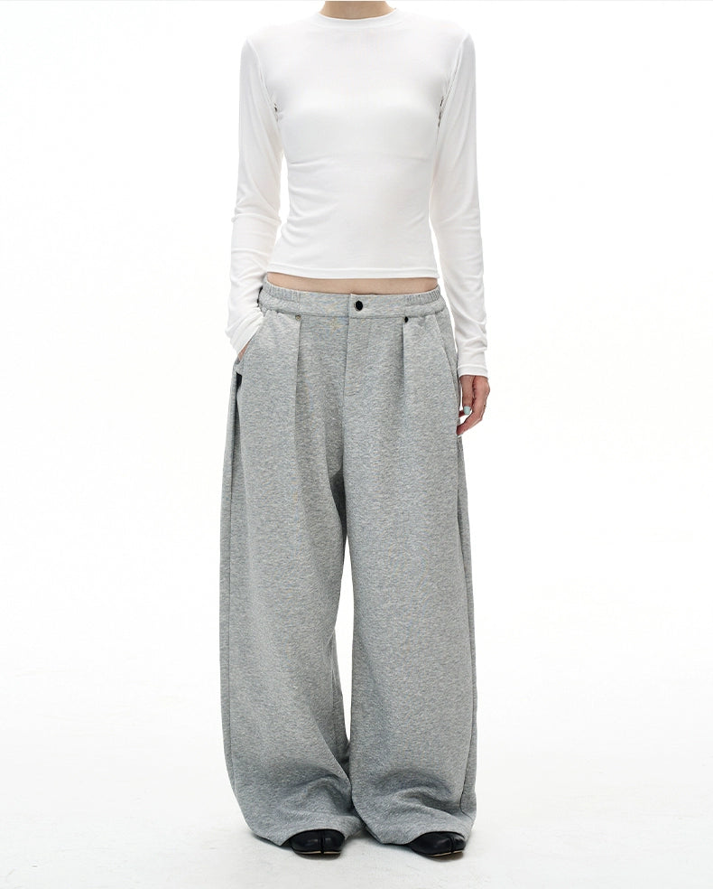 MADWITCH Loose Versatile Double-pleated Casual Pants