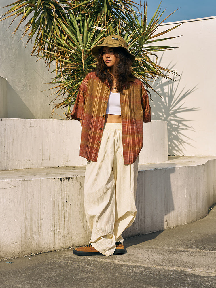 OSCILL industry tie-dye gradual change Cuban Shirt