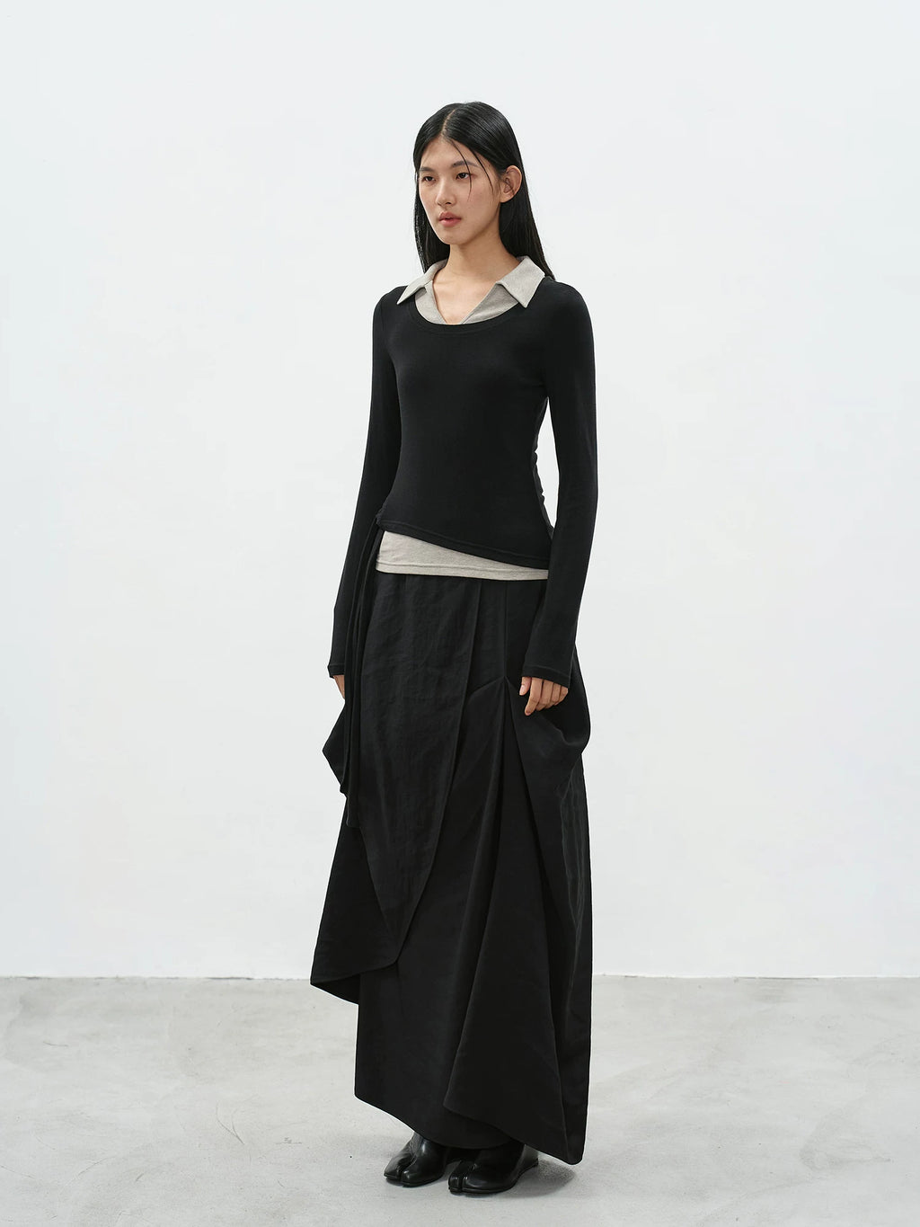 EIGHTHMONTH Fake Two-piece Lapel Slim Long Sleeve