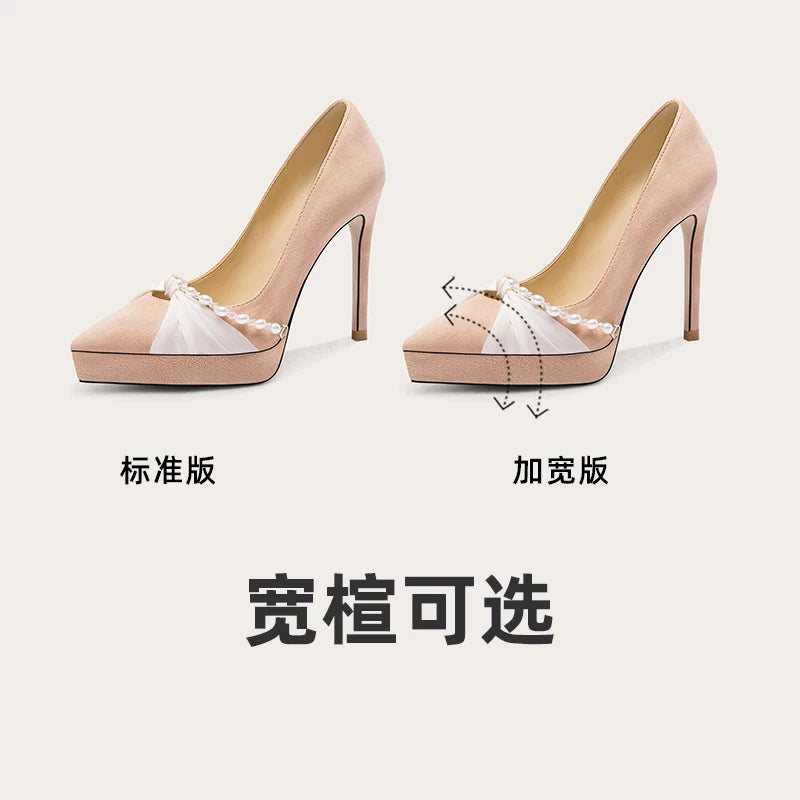 Lily Wei Pearl Bow Heels