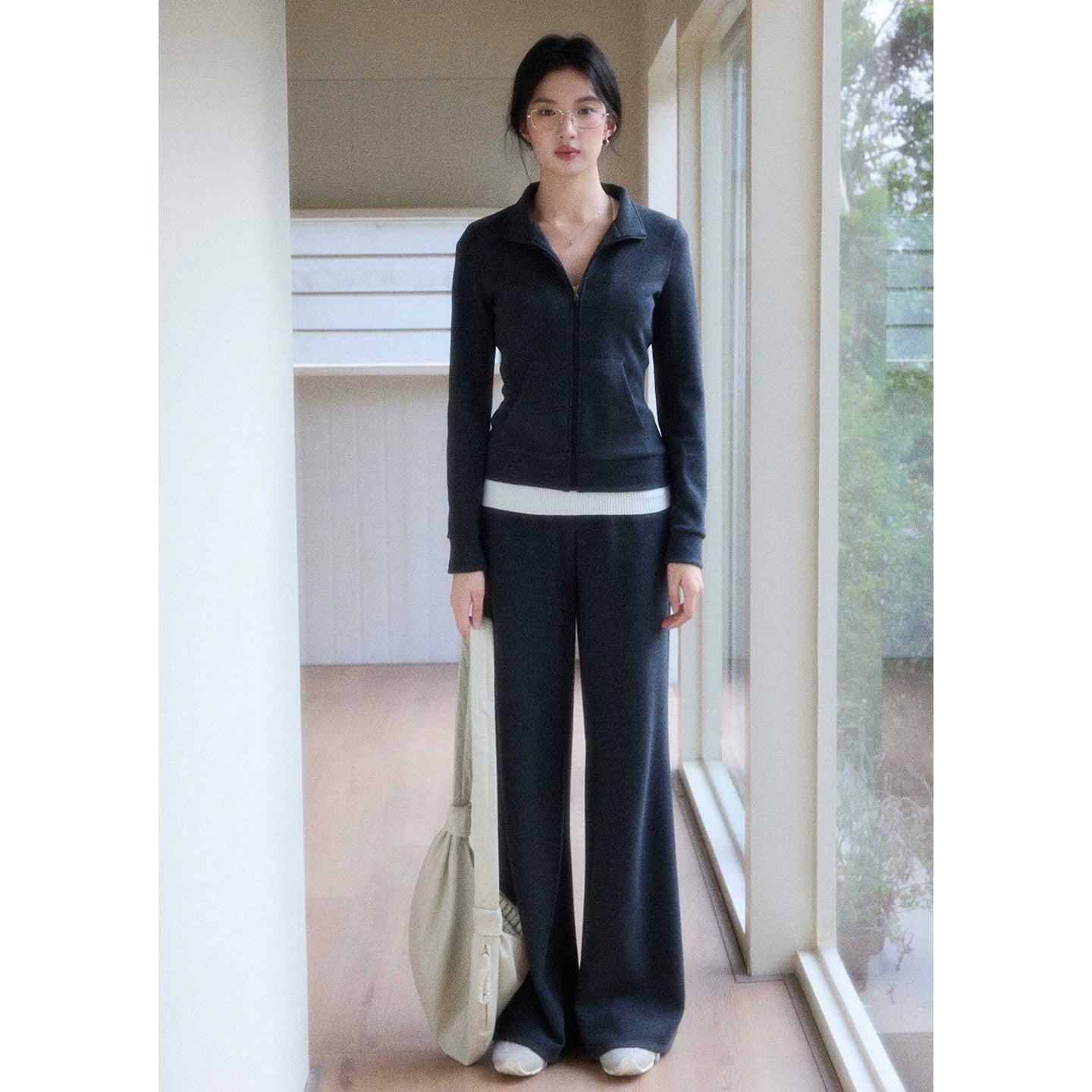 TYANG Stand-up Collar Sports and Leisure Slim Suit