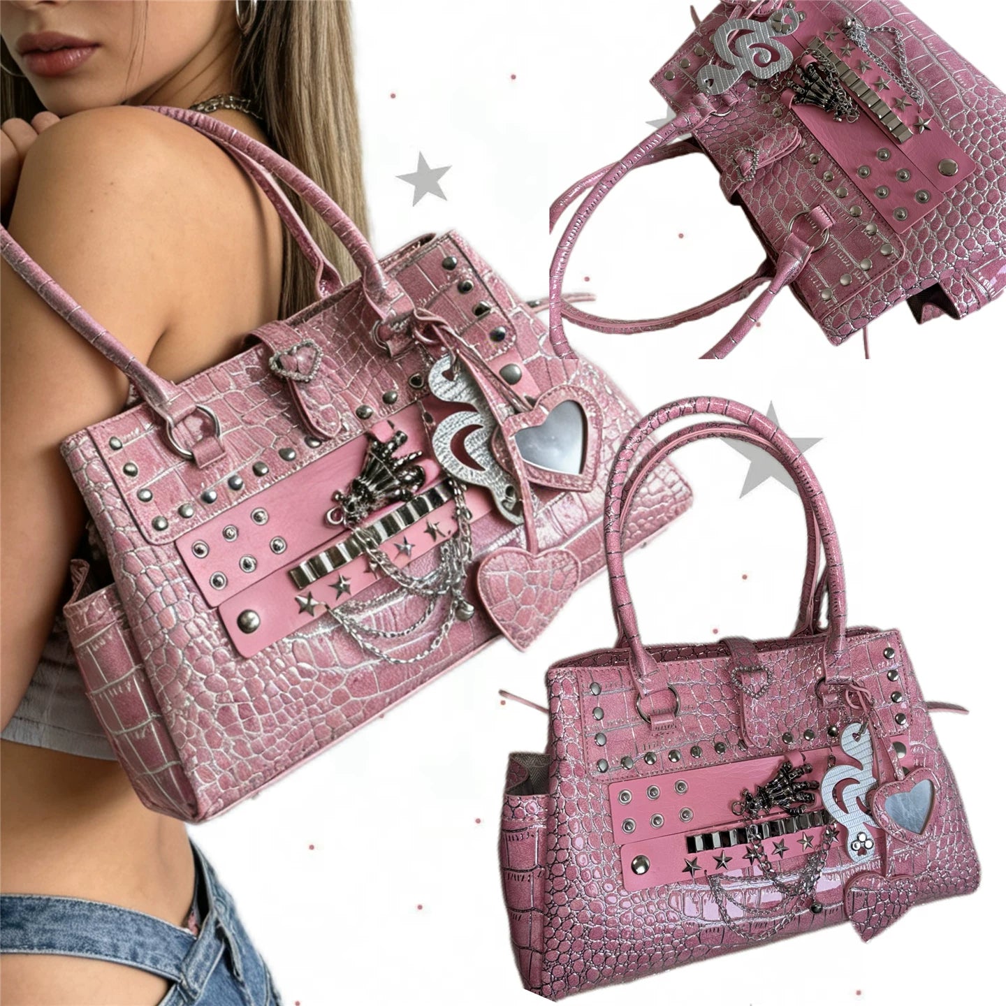 Hottie Alligator Rivet Sweet Cool Tote