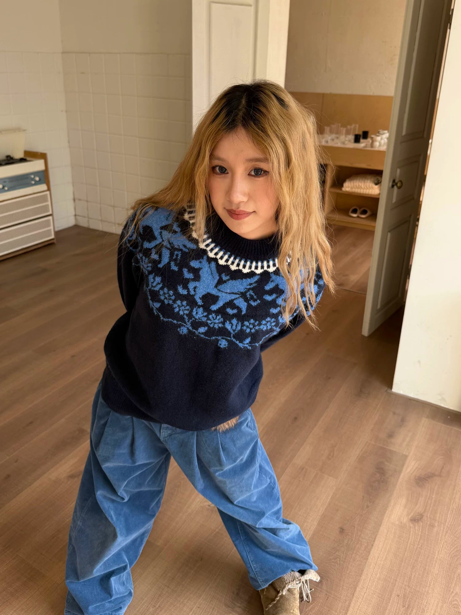 CCYE Lazy Casual Pullover Knitted Sweater