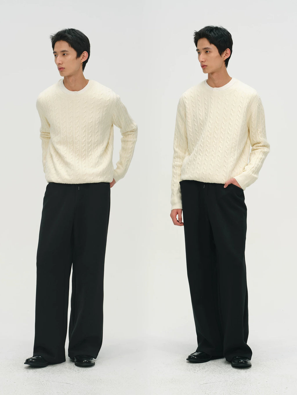 No Logo Casualknitting Crew Neck Sweater