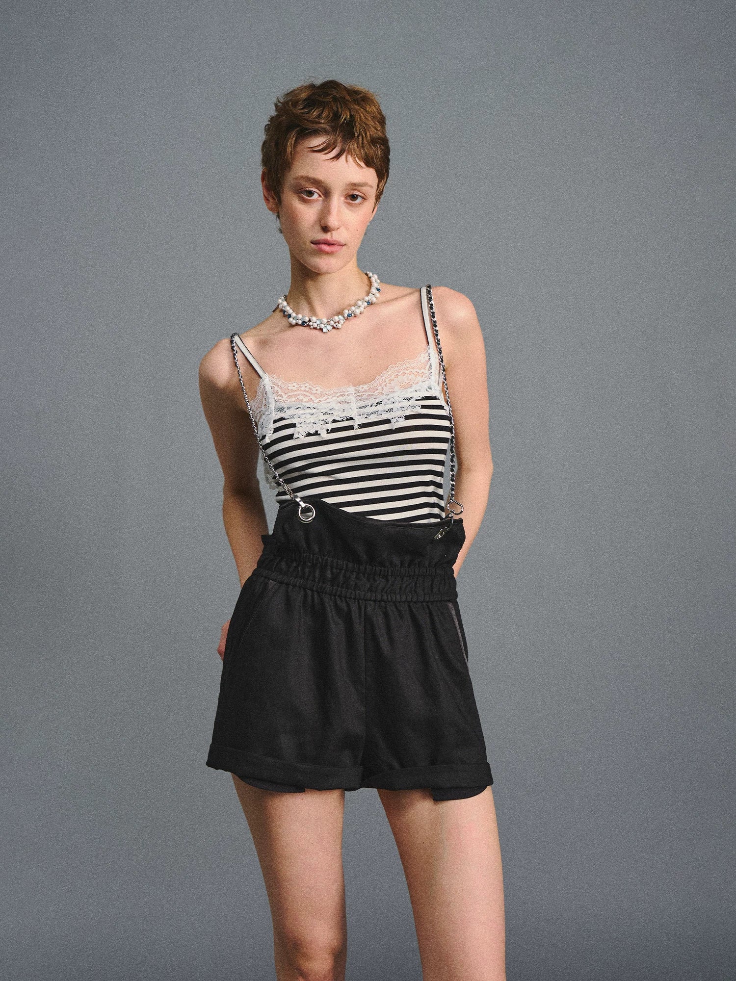 AGAM Lazy Versatile Overalls Shorts