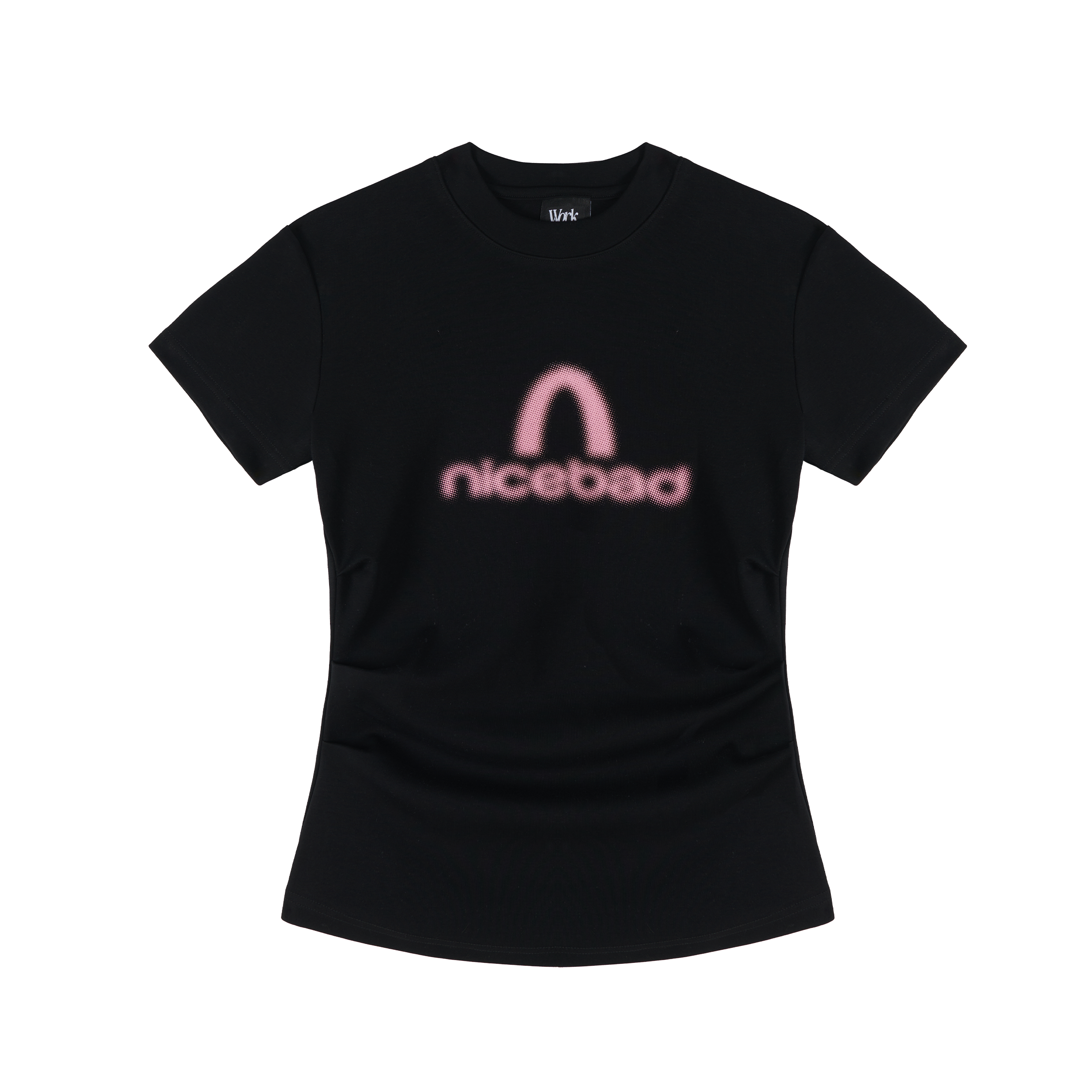 NICEBAD Wrinkle Print Front Shoulder Tight Versatile Tee