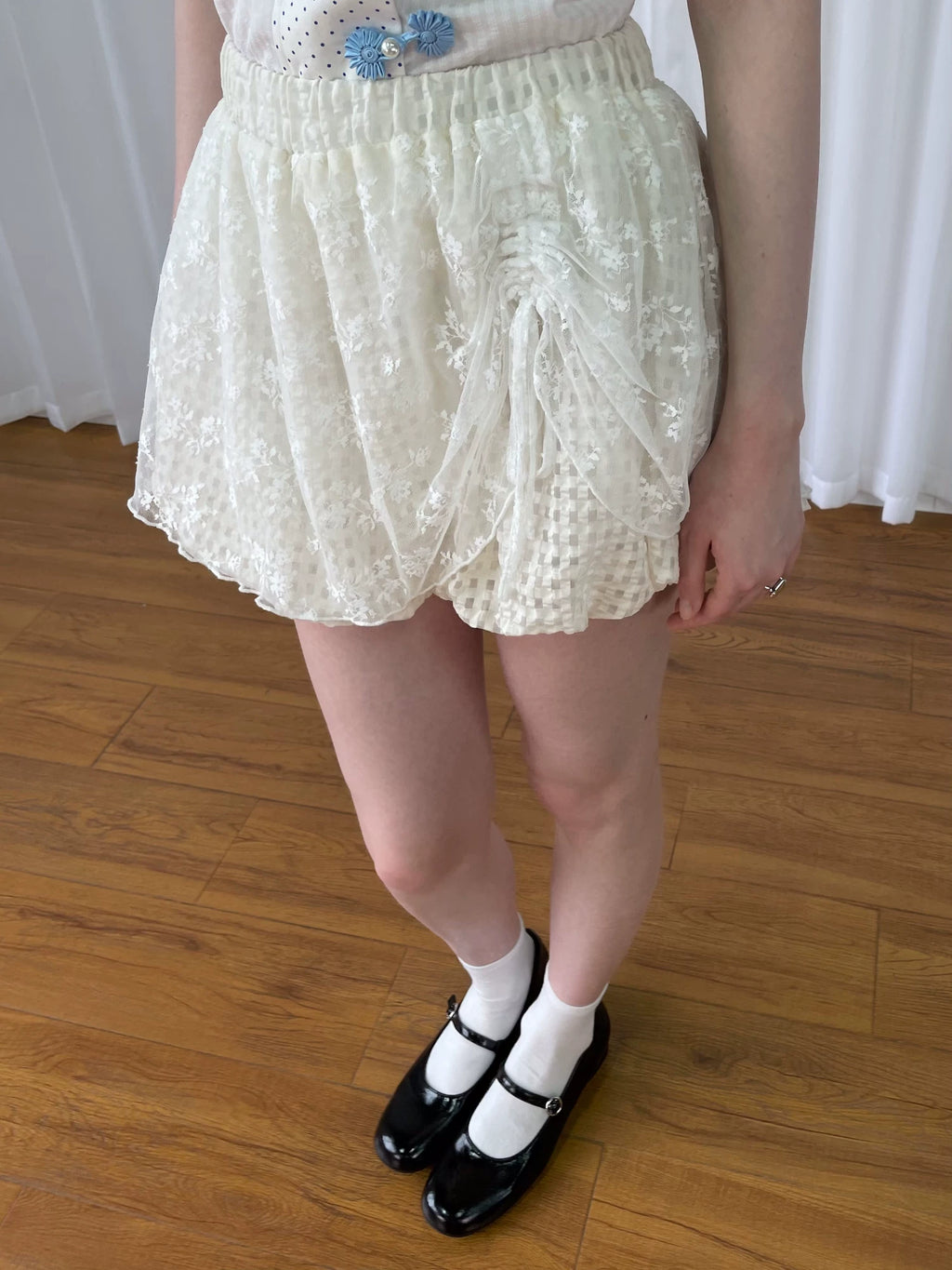 Loosesmell Lace Patchwork Culottes