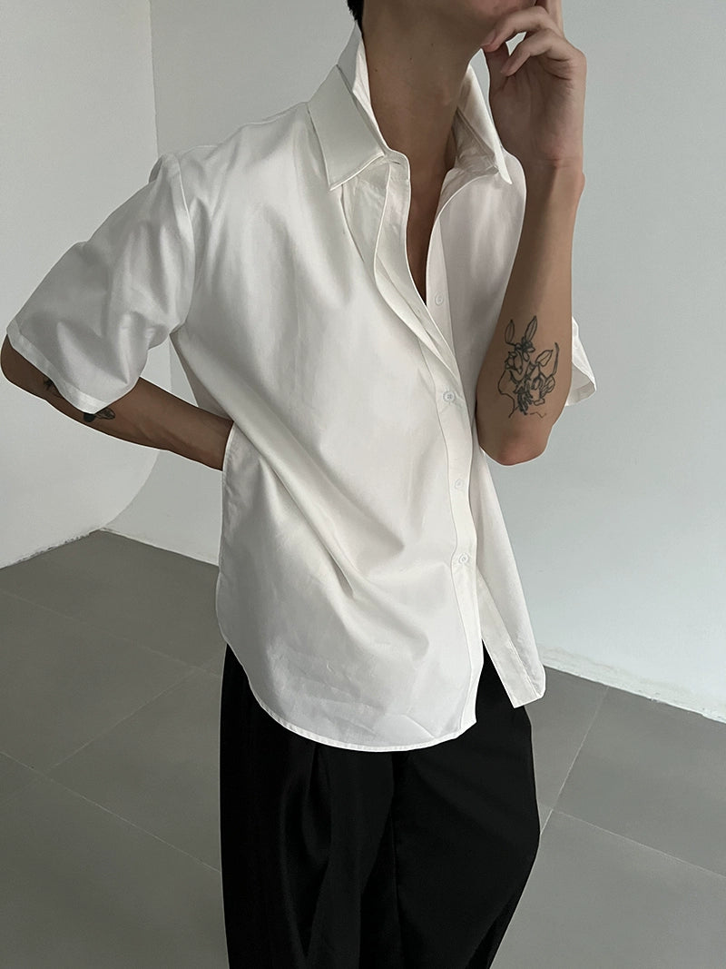 COLN Double Neck Short Sleeve Shirt