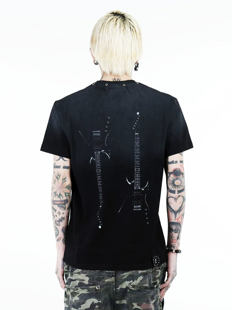 DETW 25ss *"Portrait" Washed Diablo Light Subpunk Rivet Portrait Premium Tee