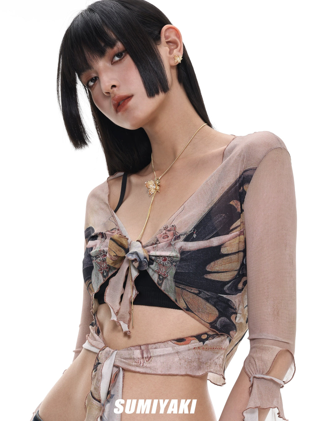 SUMIYAKI Butterfly Pull Rope Necklace