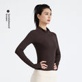 TIANQINGSE Striped Quick-drying Slim-fitting Skinny Naked Sports Long Sleeve