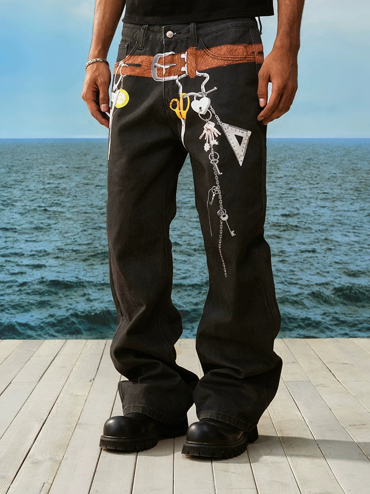 YADcrew Street Versatile Fashion High and Thin Trousers