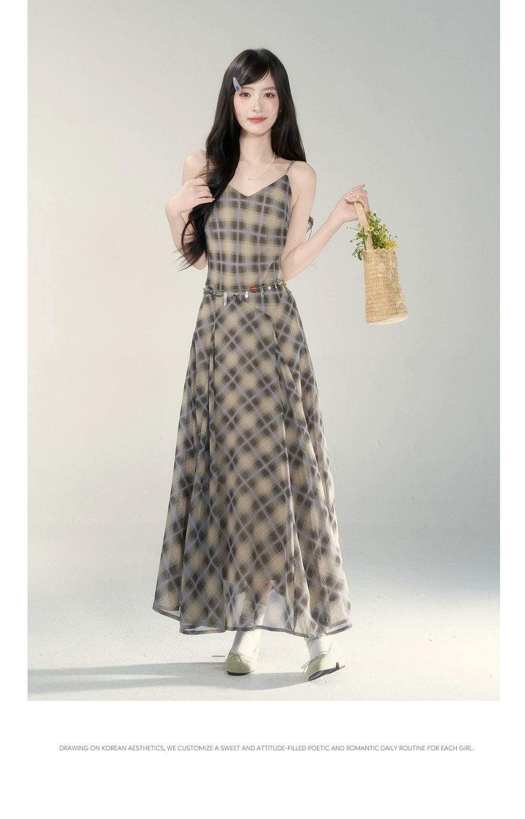 Wildberry Checked Suspender Dress