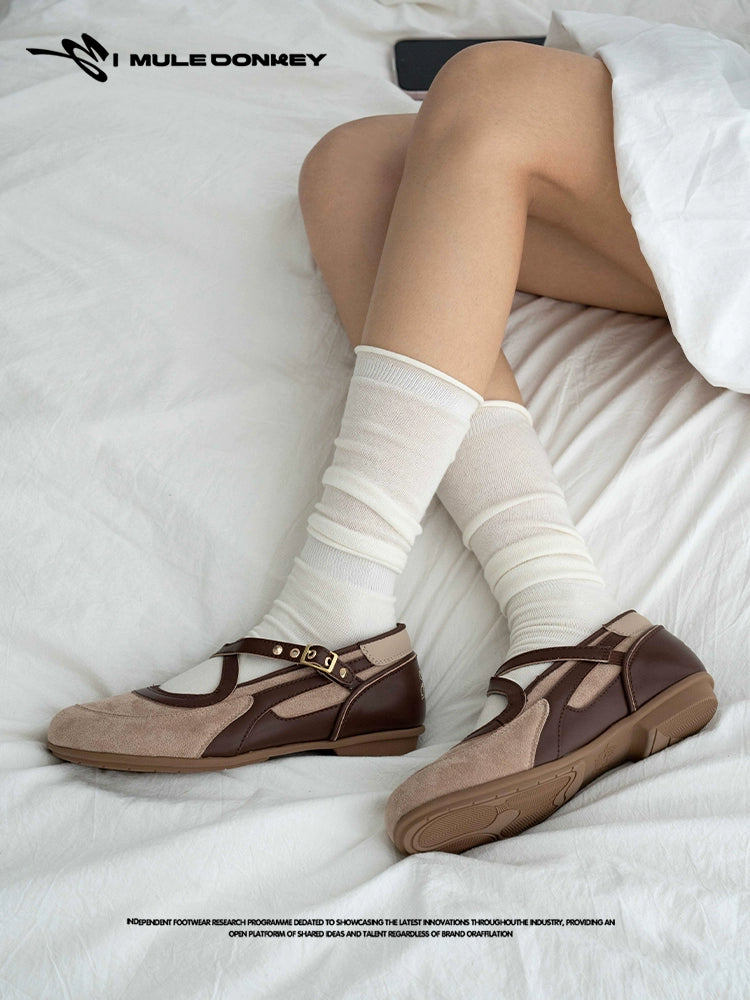 Donkey Hollow Retro Soft-soled Mary Jane Shoes
