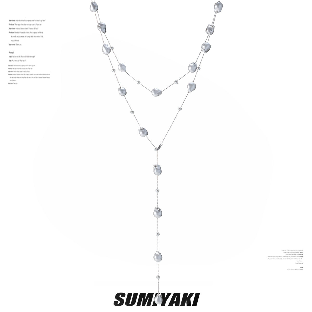 SUMIYAKI Pearl Clavicle Y Necklace