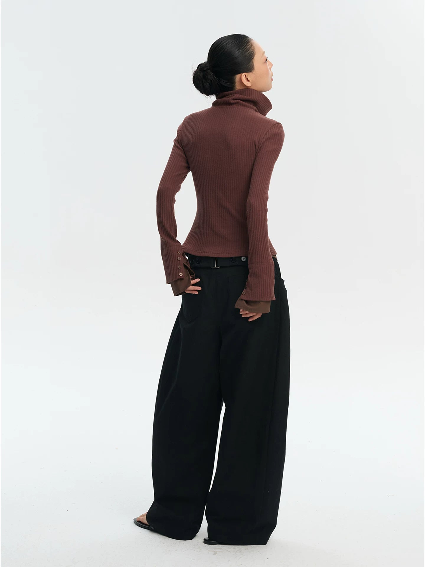 LINY LIBERTY Fake Two Pieces Waist Thin High Elastic Long Sleeves