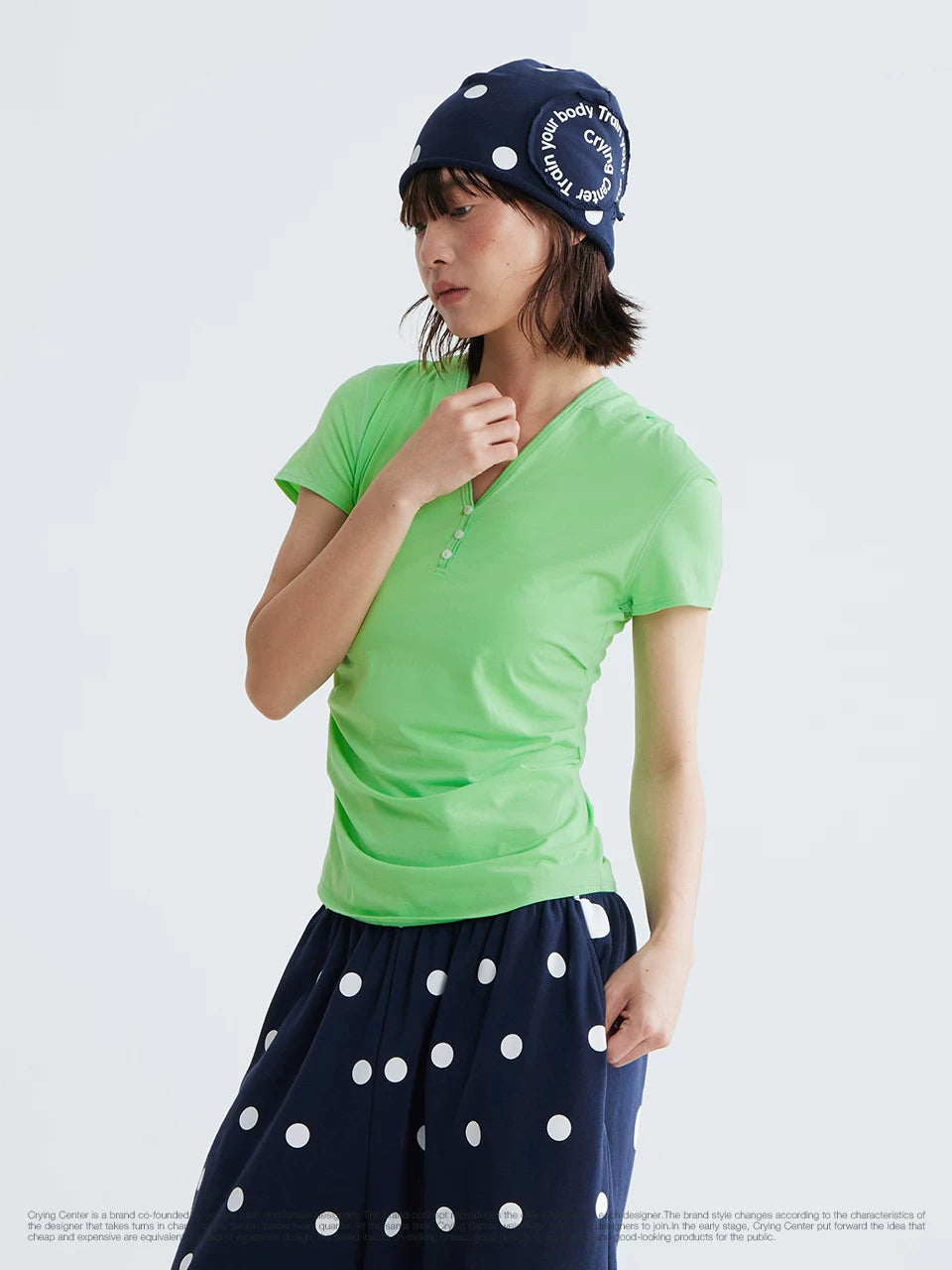 CryingCenter Hooded Tight Pleated Tee