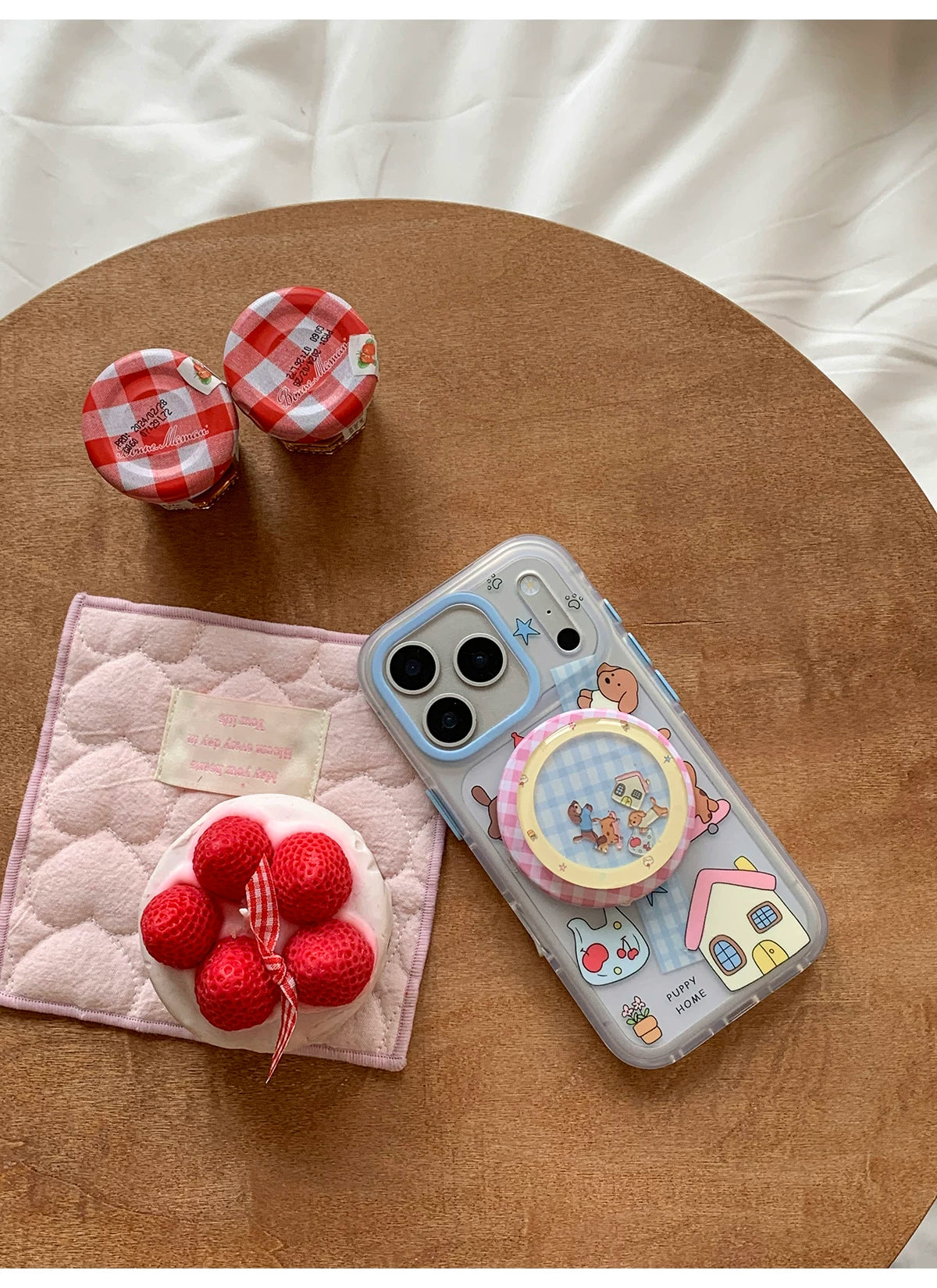 Kano Cute Puppy Cartoon for IPhone Mobile Phone Case Magnetic Belt Holder
