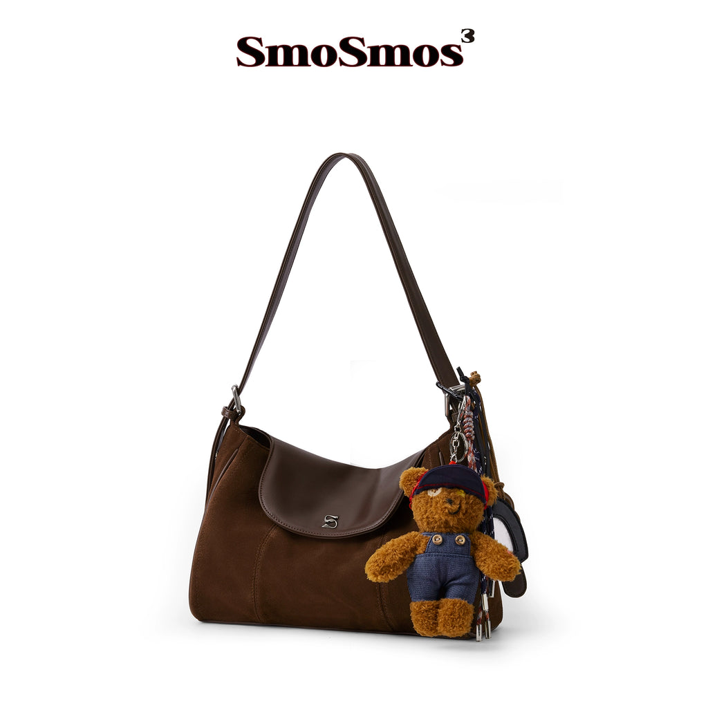 SmoSmos Suede Leather Crossbody Underarm Bag
