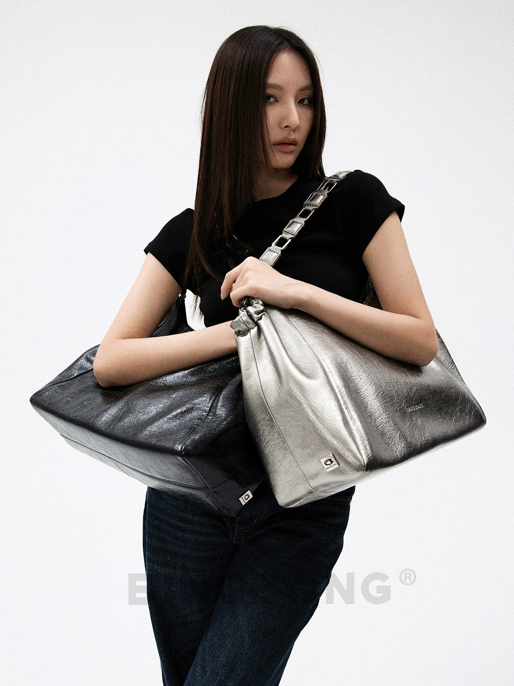 BINGBONG Popped Pleated Retro Cool Spicy Tote Bag