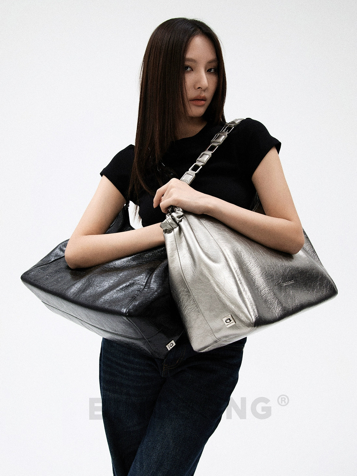 BINGBONG Popped Pleated Retro Cool Spicy Tote Bag