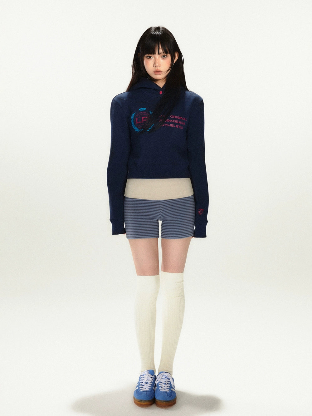 LINY LIBERTY Vintage Simple Loose Hooded Sweater