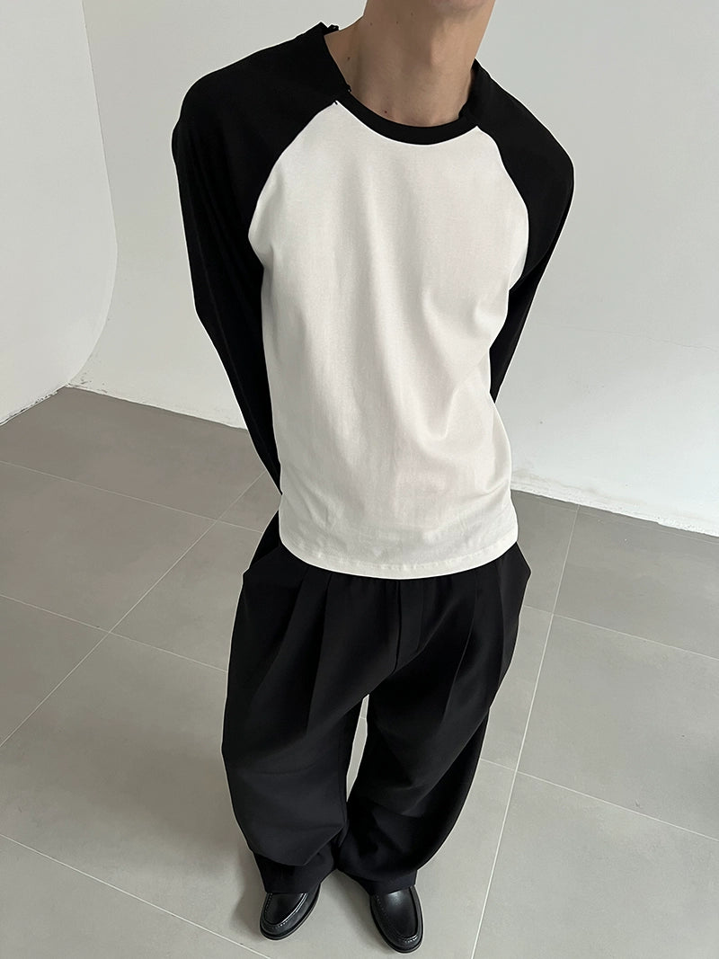 COLN Simple Contrasting Color Shoulder Sleeve Base