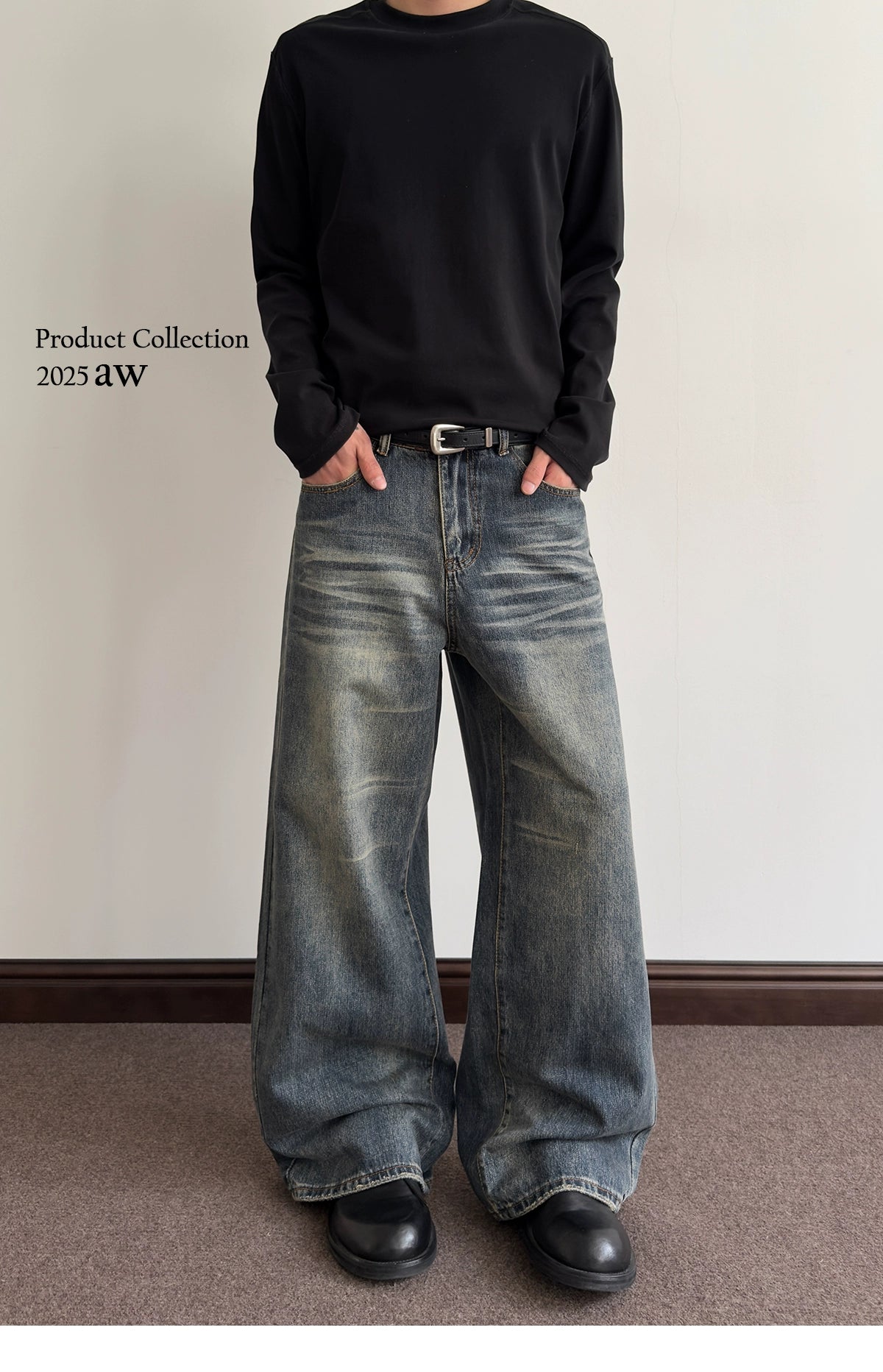 A PUEE Retro Cat Whisker Made Old Jeans