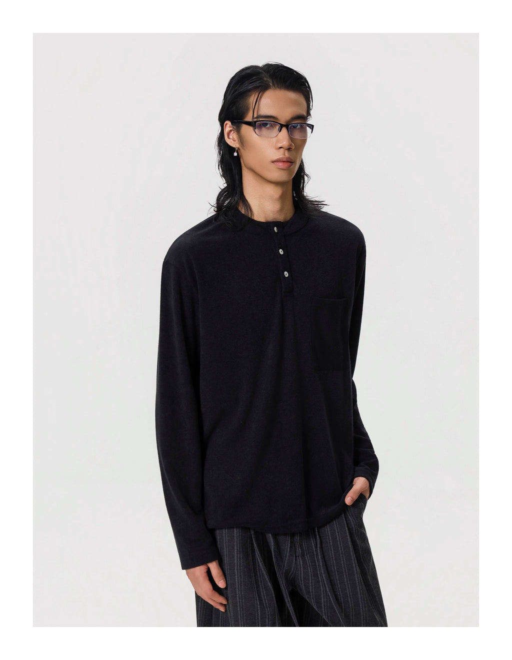 BTSG Soft Waxy Loose Woolen Inner Long Sleeve