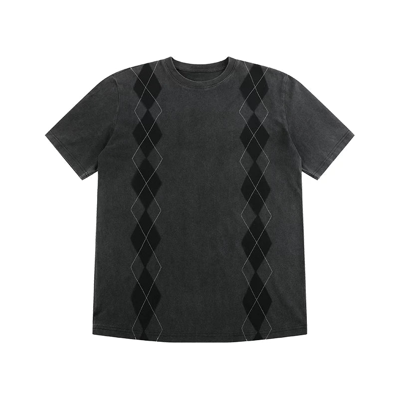Slight Vogue Embroidery Patch Front Shoulder Casual Tee